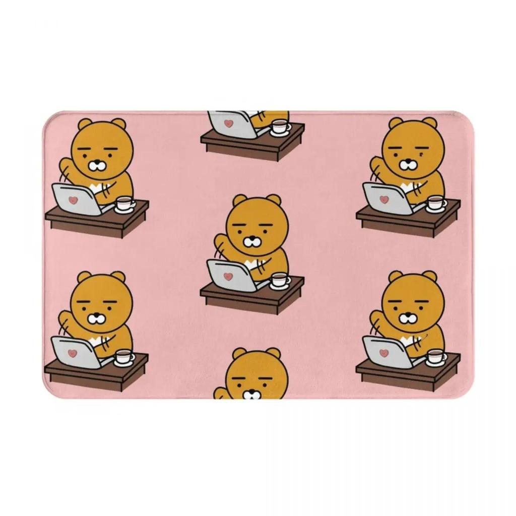 Disney Kakao Ryan Cartoon Door Mat Kitchen Bedroom Bath Living Room Balcony Entrance Carpet Non-slip Cute Home Decor Rug
