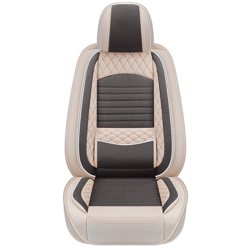 Universal Full Surround Linen Car Seat Cover and Cushion