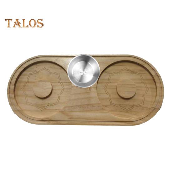 Cocktail Salt Rimmer 2-in-1 Wooden Cocktail Sugar Rimmer with Cutting Board Home Bar Party Glass Rimmer Accessories