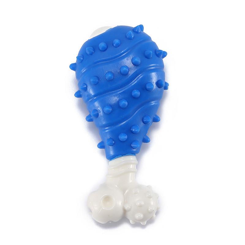 Pet Chew Toy Nylon Biting Stick With Dental Cleaning For Dogs Blue Chicken