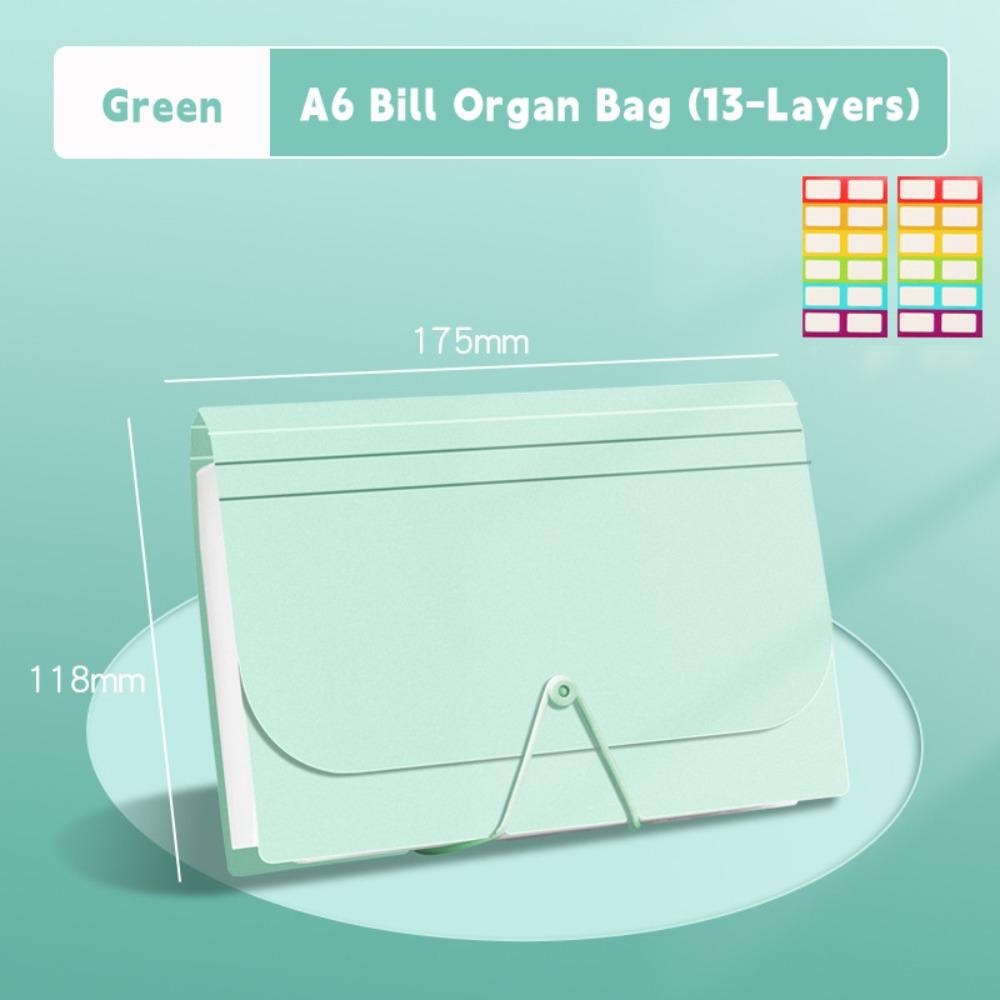 Vertical A6 Bill Storage Booklet Strap Design A6 File Folder  Receipt Collection