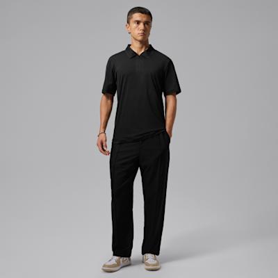 Men's Jordan Polo Shirts Men's Black Lapel Moderate
