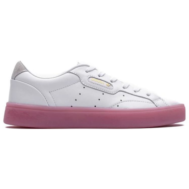 Adidas Originals Sleek Casual Slip-Resistant Lightweight Low-Top Skate Shoes Women Sneaker Pink White EF1430
