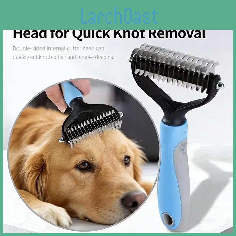 Grooming Double Comb Pet Sided Removes Floating Hair Tangled Knots Massage Brush For Small Medium And Large Dog Cat