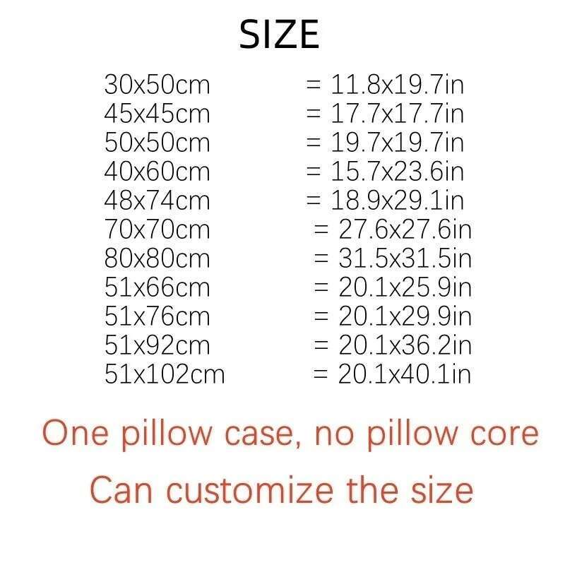 100% Cotton 1PC Floral Pillow Cover, Bedding Pillowcase Bedroom Home Décor Cushion Cover, Custom Sizes Bed Pillow Cover 51x76cm