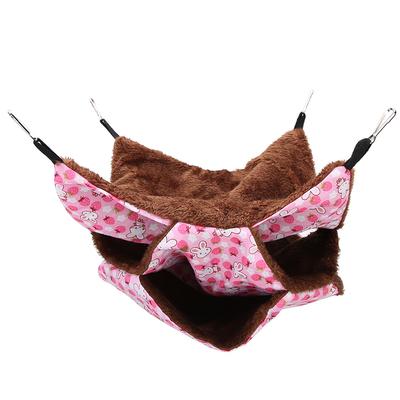 Three Layer Small Pet Warm Hammock Hanging Bed Sleeping Bag for Hamster Sugar Gilder Squirrels