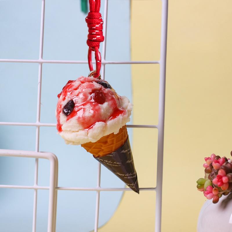 1 Pezzo Accessori Borsa Creativo Simulazione Modello Gelato Decorazione Auto Ciondolo Regali di Festa Regali per Feste