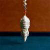 Mammoth Ivory Hand-Carved Vajra Pendant Necklace with Four Great Kings