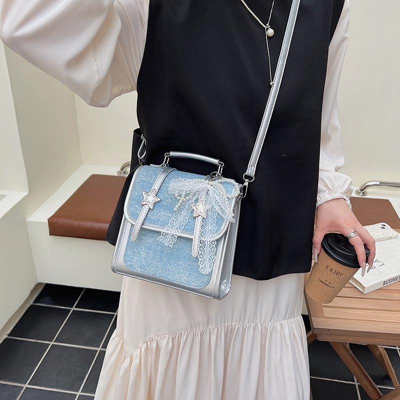 Niche Portable Backpack Women's Summer New Denim Small Bag Fashionable Exquisite Backpack