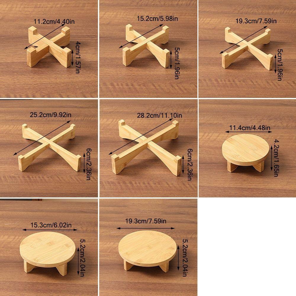 Wooden Bonsai Display Stand Home Decoration Gardening Supplies Flowerpot Holder Floor-Standing Desktop Ornament Plants Stand