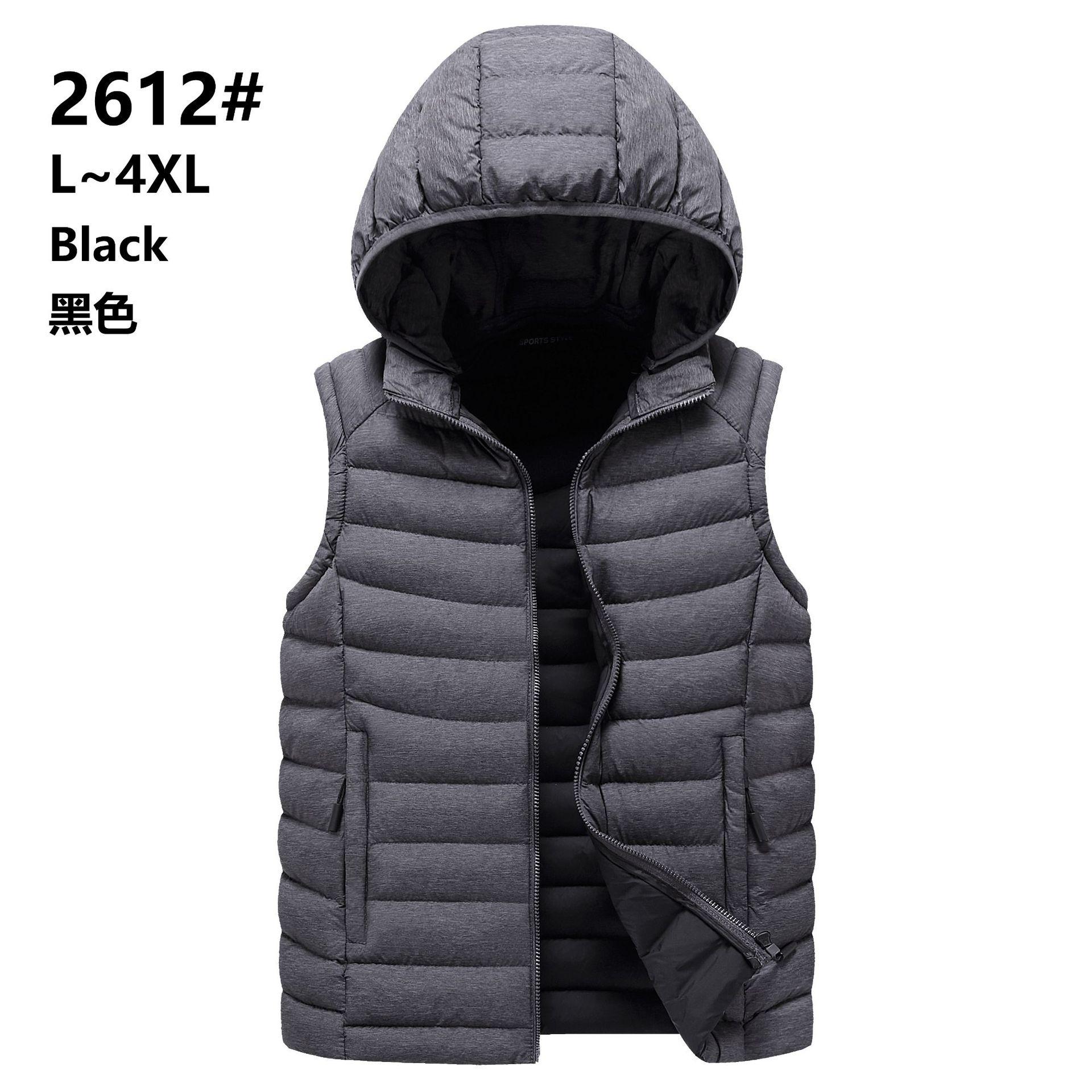 

Зимний жилет с капюшоном мужской, хлопковая одежда модный жилет без рукавов со стойкой, повседневный теплый хлопковый плащ однотонного цвета XXXXL