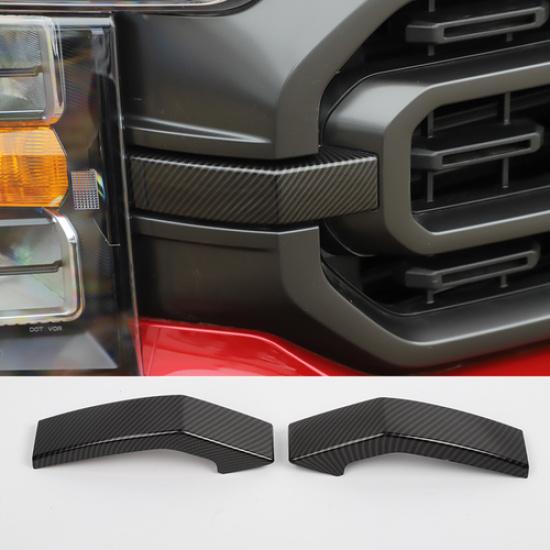 Carbon Fiber Front Center Grille Grill ert Cover Trim Bezel For Ford F150 21+