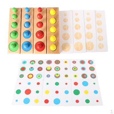 Early Educational Toy Montessori Material - Knobbed Cylinder Match Game