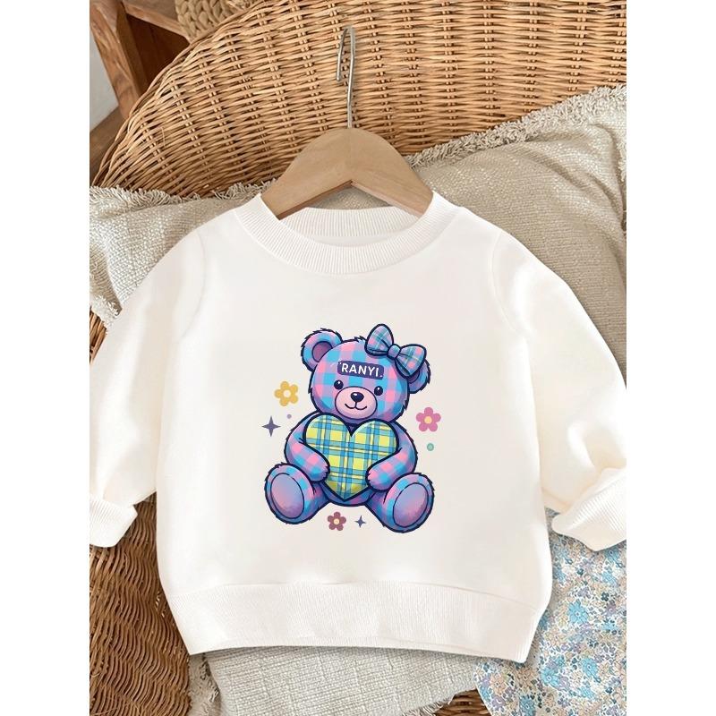 European Size Cute Printed Pattern 0-3 Years Comfortable Spring Lightweight Crew Neck Sweatshirt Suitable for Outdoor Wear