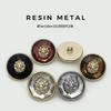 Luxury Lion Head Transparent Resin Metal Buttons for Men's & Women's Coats and Tops