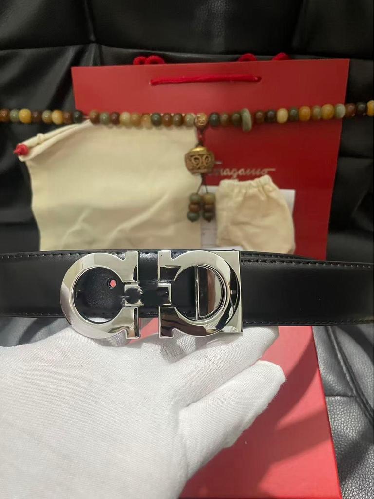 Modern Men's Leather Belt - Genuine Cowhide for Casual and Trendy Wear