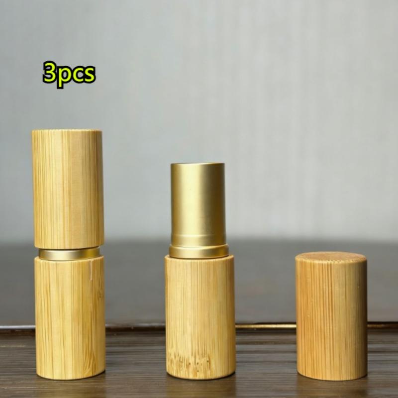 5gBamboo Lipstick Tube Lip Gross Containe DIY Refillable Bottle Eco-friendly Biodegradable Lipstick Bottler Empty Tube Container