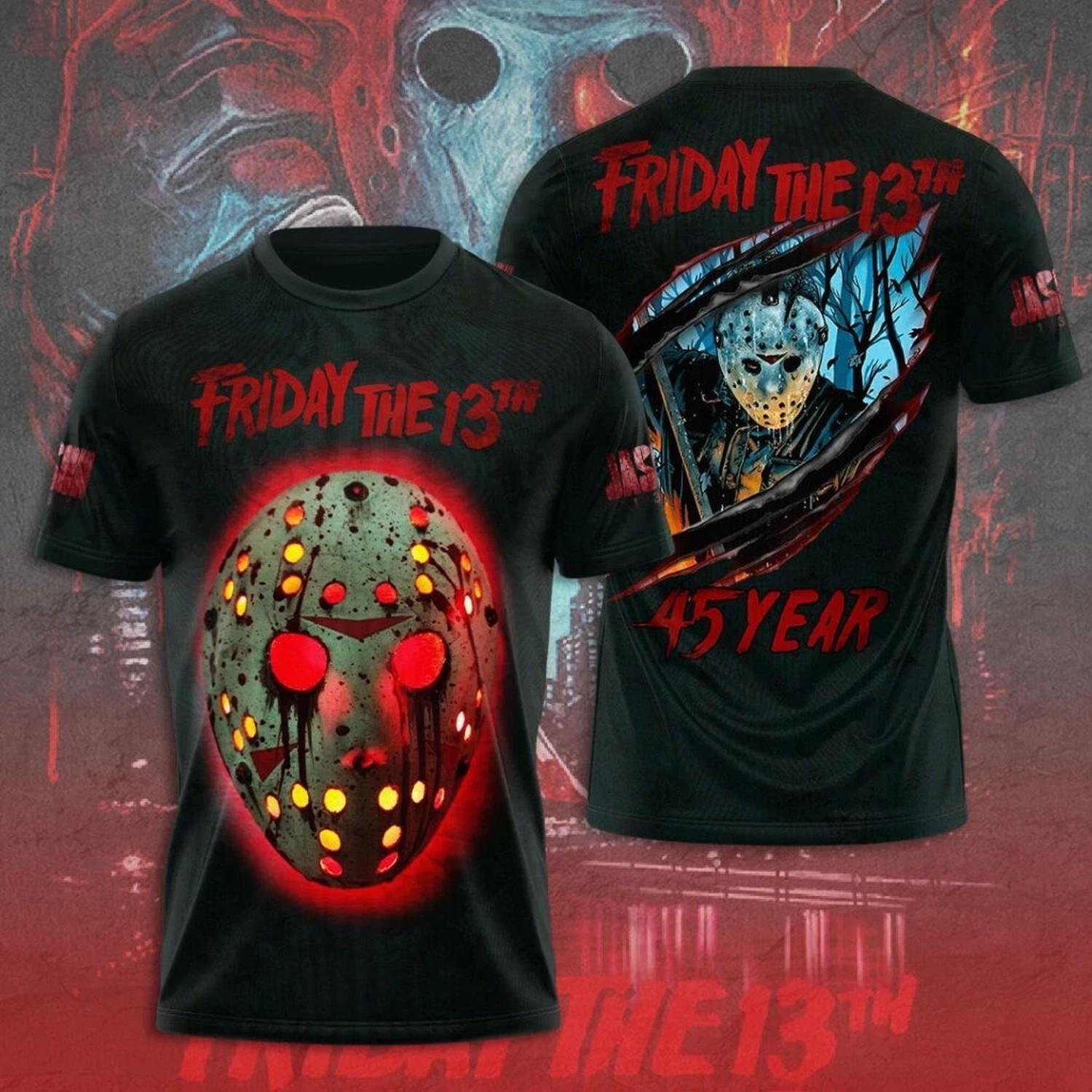 Friday the 13th 3D T-Shirt Unisex T-Shirt 3D gift for fans gift for Halloween1 XL