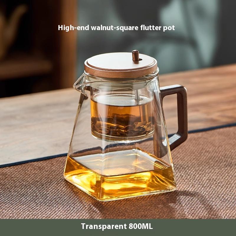 

Gianxi Стеклянная плавающая чашка-чайник Артефакт для разделения чая Ленивая чайная чашка Бытовой элитный чайный сервиз Чайник для заваривания чая прозрачный