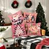 Christmas Decoration Pillowcase New Year Gift Living Room Sofa Cushion Cover Room Home Decoration Zipper Opening and Closing