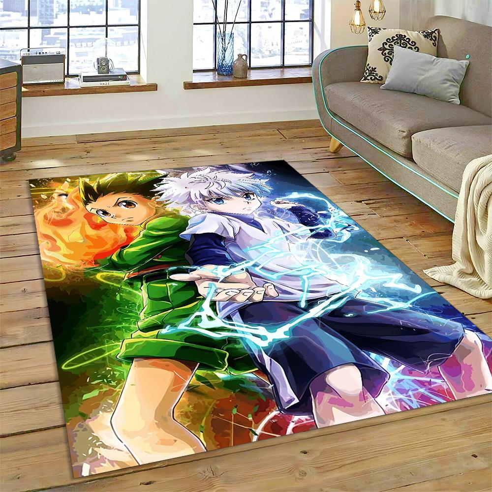 HXH Hunter X Hunter 3D Killua Zoldyck Cartoon Anime Carpet Rug for Living Room Bedroom Home Sofa Decoration,Non-slip Floor Mat