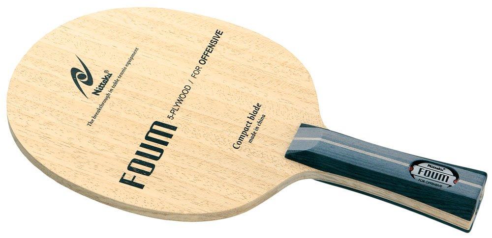 

Nittaku Table Tennis Foam Shakehand Flare NE-6879 Racket, Offensive, 5-Ply