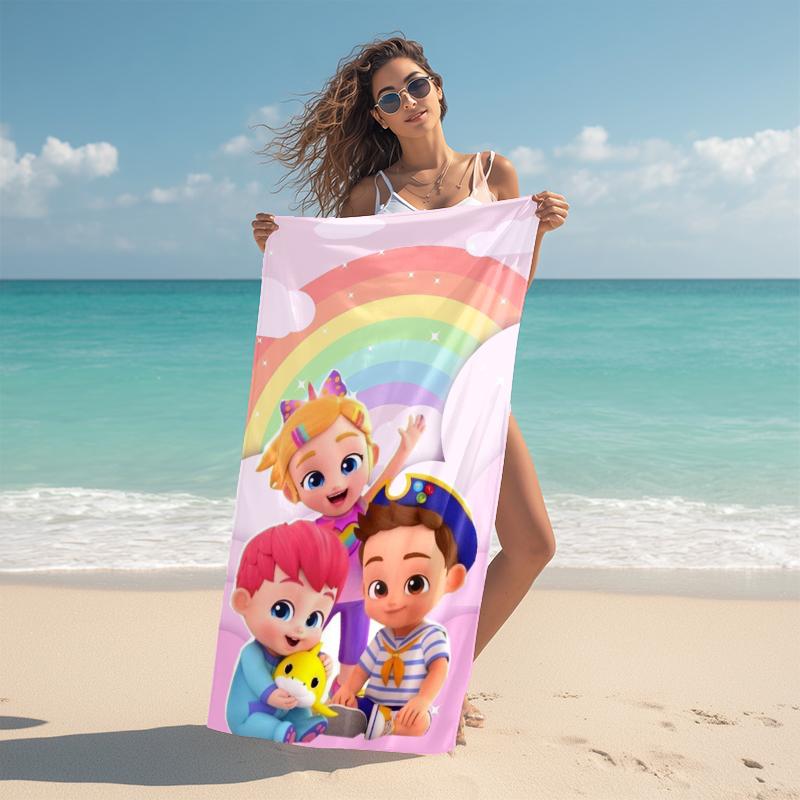 1Pc Baby Shark Family Adventure Beach Towel Microfiber Beach Towel Thin Absorbent For Beach Swimming Yoga Bath Sports 0917306