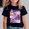 Children's Cartoon Print Crew Neck Fashion T-shirt Short Sleeve Cute Casual Comfortable T-shirt Girl