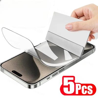 5Pcs Hydrogel Film for IPhone 13 12 11 14 15 Pro Max 13 Mini Screen Protector for IPhone XS MAX XR X 7 8 6 14 Plus SE Not Glass