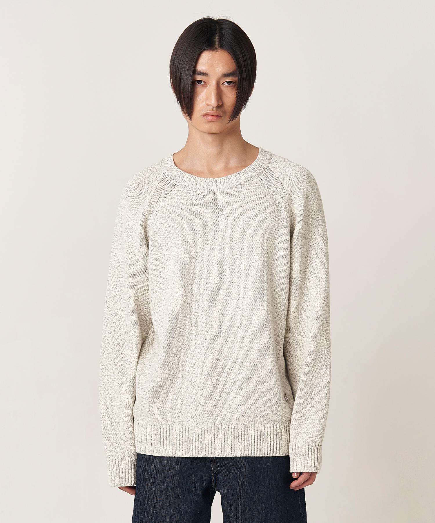 Plack Basic Raglan Knit Pullover Gray L/Free