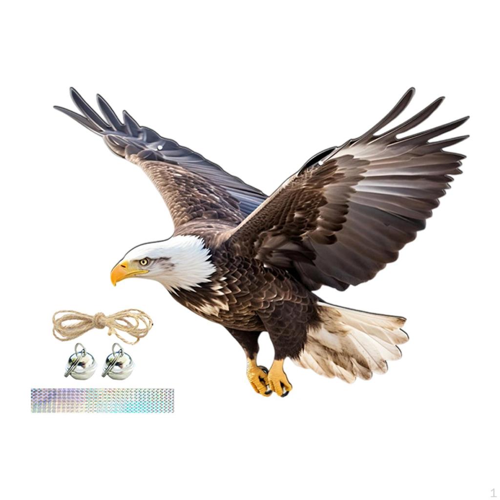 2D Decorative Eagle, Creative Flat Sign with Rope, Easy To Hang, Garden Decoration for Fence, Yard,