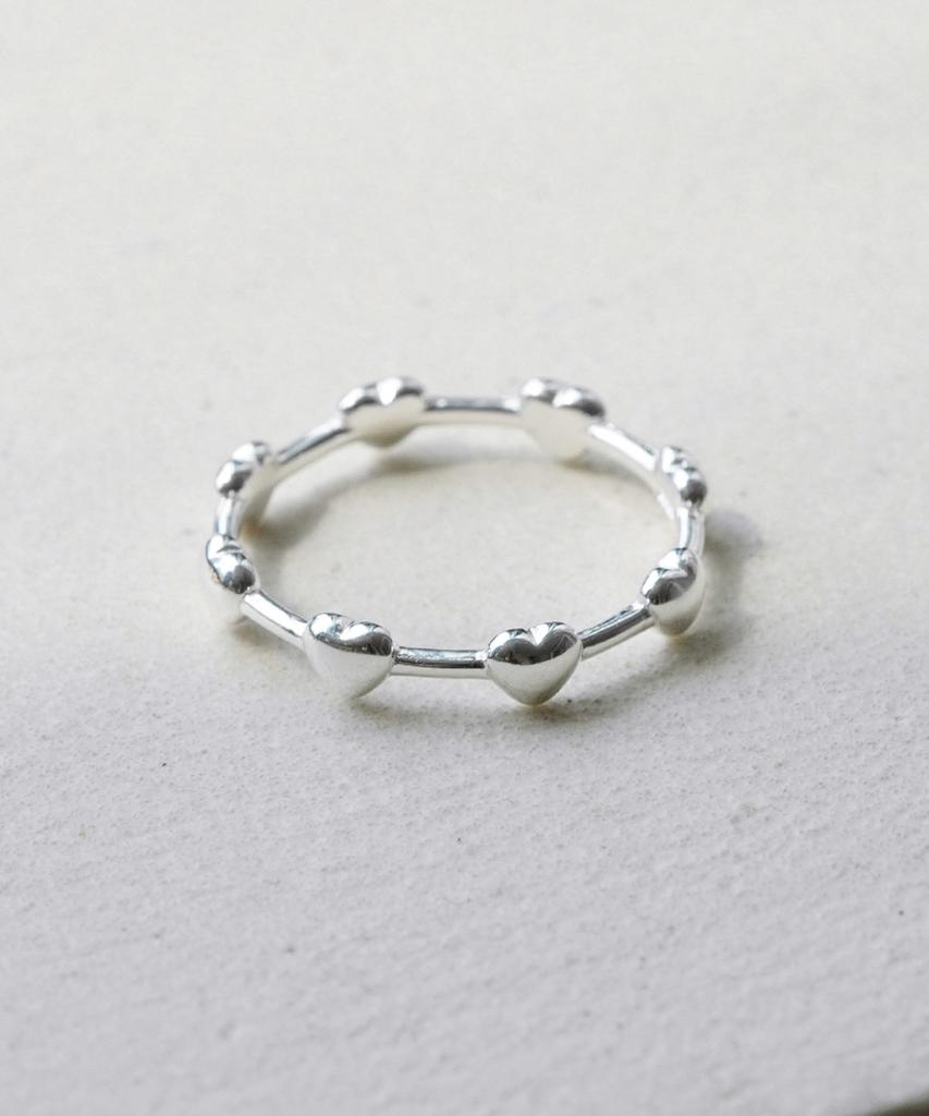 Alleun Silver 925 Heart Thumb Layered Ring Bold