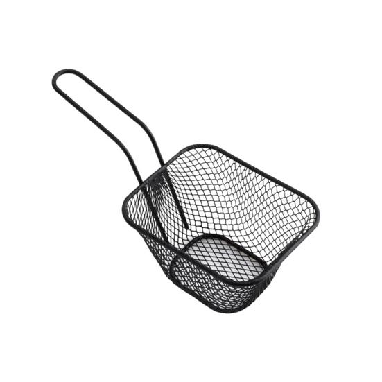French Fry Serving Basket Mini Chips Deep Fry Baskets Stainless Steel Food Presentation Strainer Ergonomic Grip Fryer Accessory