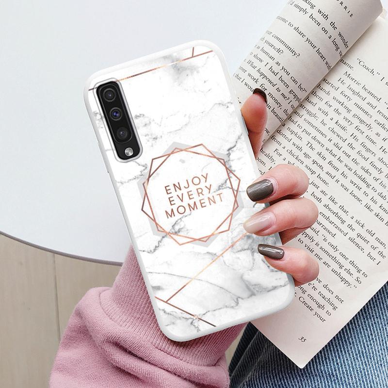 Case For Samsung Galaxy A50 A30S A50S A70 A51 A71 Cover Protective TPU Fundas Fashion Marble Stone Texture Coque Capa Silicone