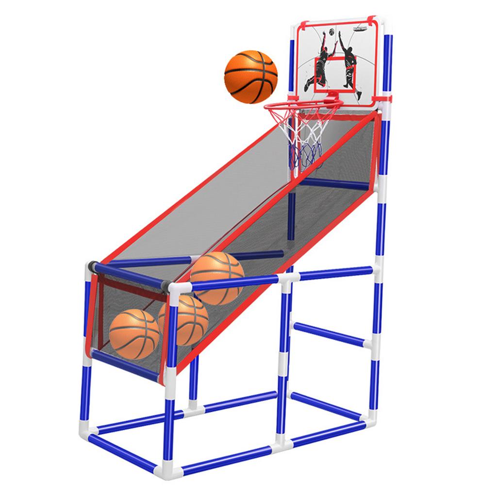 Basketball Game Set Kids Basketball Hoop for Indoor Outdoor with 4 Balls 88cm To 140cm Height Adjustment Basketball