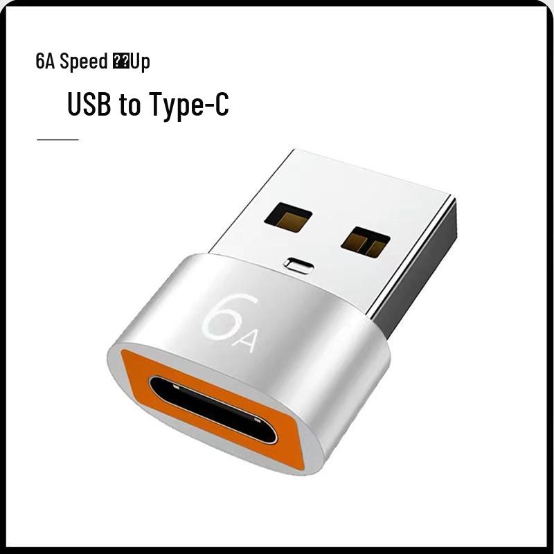 USB To Type-C Adapter: 6A Fast Charging Data Cable, Compatible with Huawei and Apple Devices