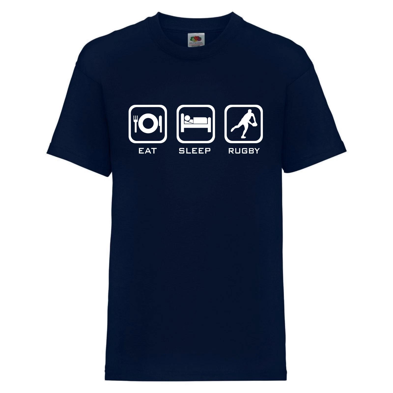 Eat, Sleep, Rugby Kids T-Shirt - Rugby Fan, Rugby Player, Rugby Birthday Gift 3XL
