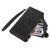 For Samsung Galaxy S21 FE 5G Zipper Pocket 9 Card Slots Phone Case PU Leather Wallet Stand Anti-drop Cover