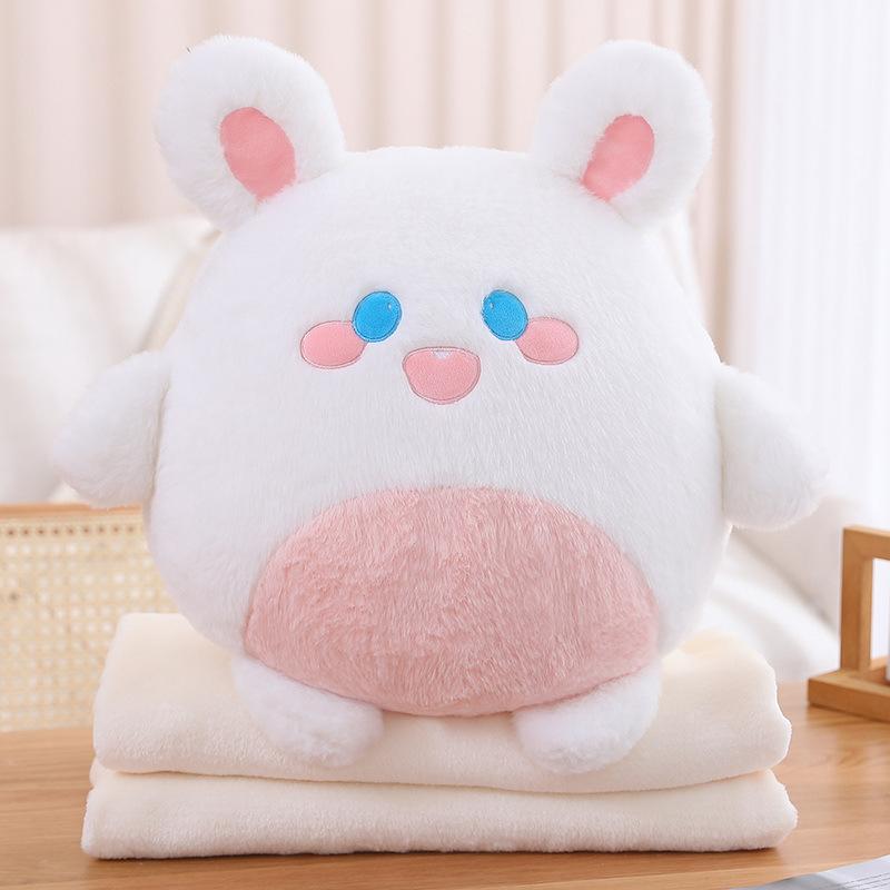 Cartoon Animal Pillow Blanket Pig Thing Smoothly Pillow Three-In-One Air Conditioner Blanket Office Dinosaur Koala Waist Cushion