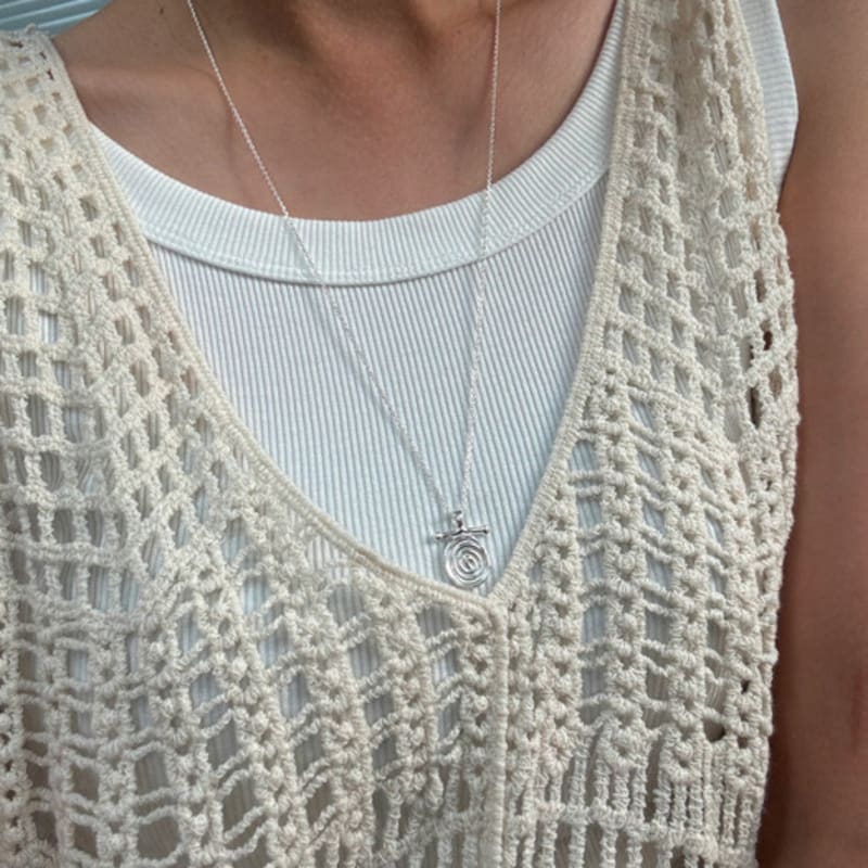 

ovoe studio Point snail necklace 45cm