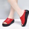 Fashion Thick-soled Slippers Women's Fashion Outer Wear Sponge Cake Thick-soled Flip-flops 2024 New Summer Lazy Net Red Sandals Women