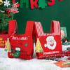 1Pc Santa Claus Knitted Tote Bag - Christmas Knot Wrist Handbag, Reusable Storage Bag for Candy Gift Packaging & Shopping