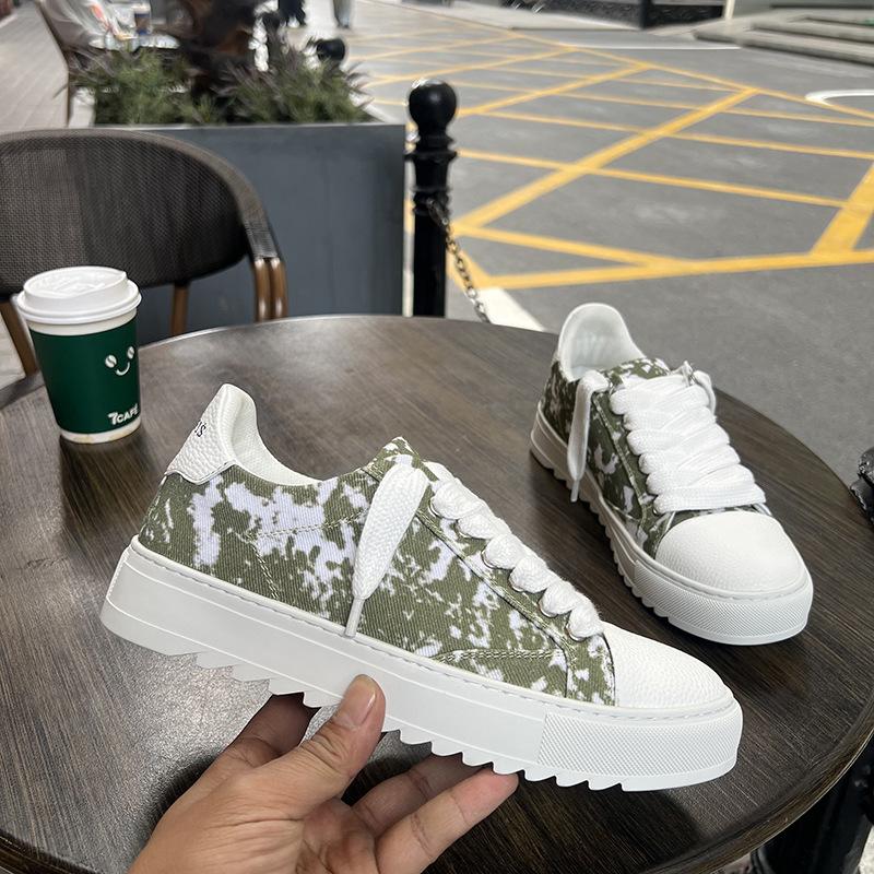 Baskets pour Hommes Chaussures en Toile Peintes à la Main Tendance Mode Chaussures de Skateboard Personnalisées