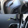 Steel Black Dashboard Side Vent Overlay Cover 2PCS For Hyundai Elantra 2017-