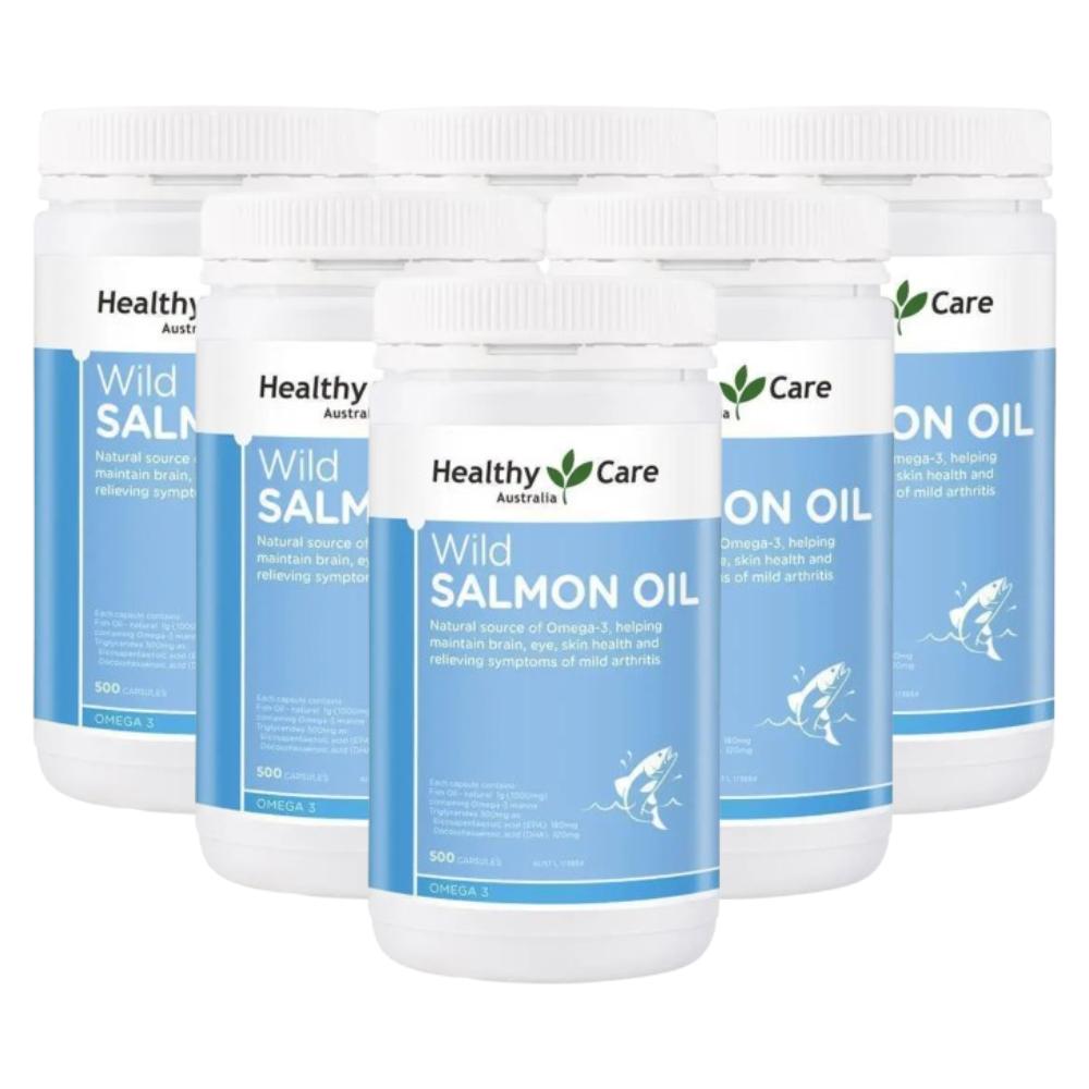 Healthy Care Wild Salmon Oil 1000mg 500 X 6