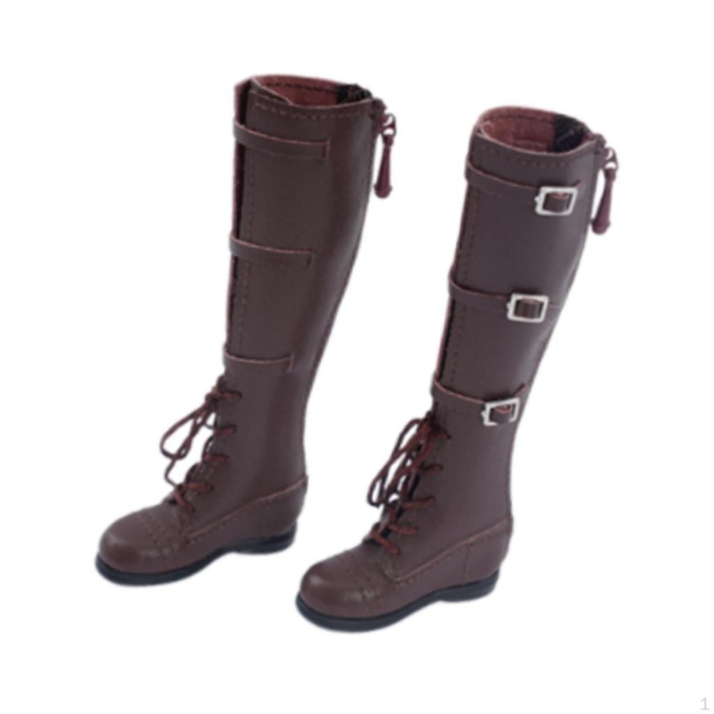 1/6 Scale Action Figure Footwear, Mini High Boots for 12'' Dolls