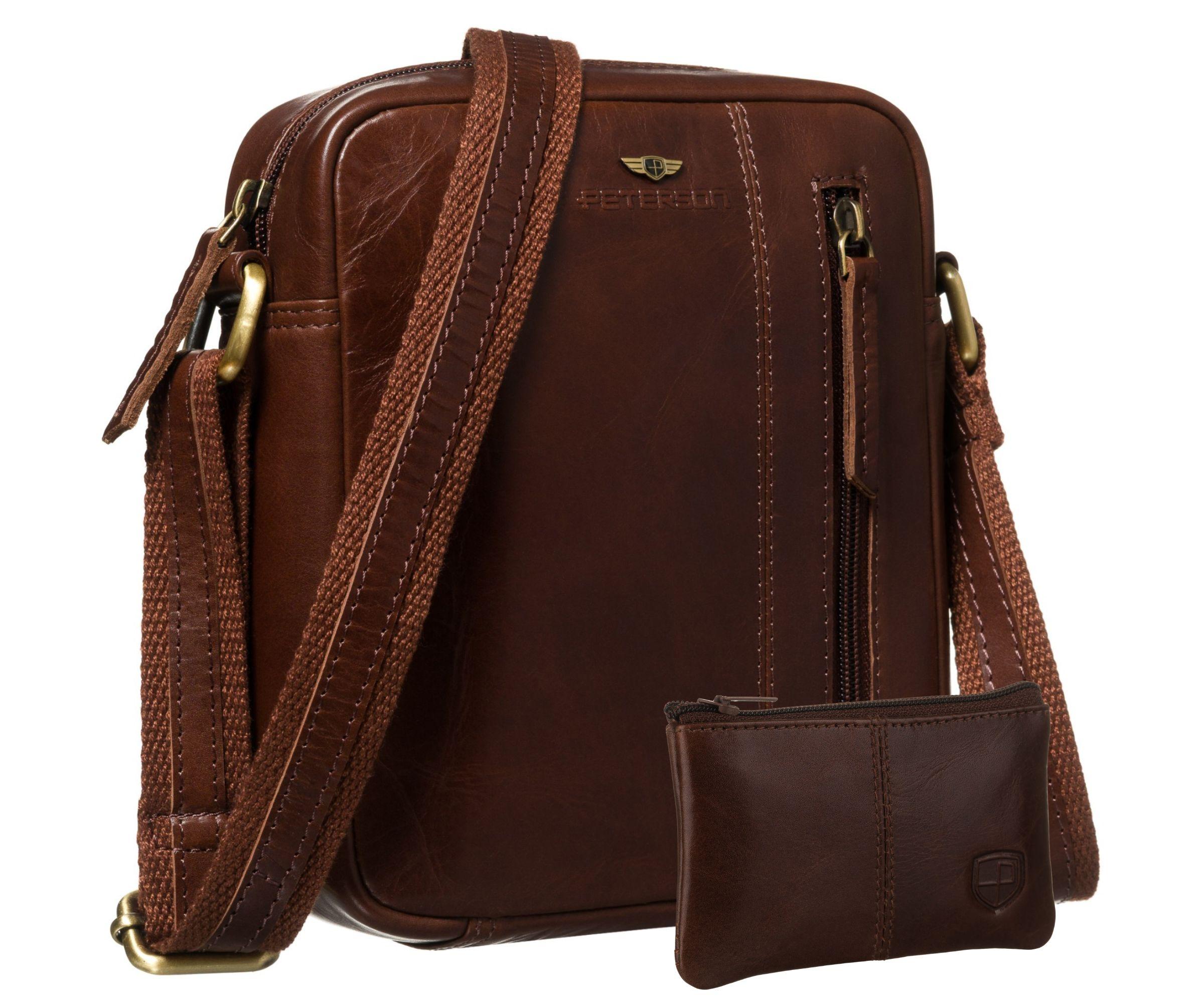 PTN 705-TUM-0468 Brown Leather Bag