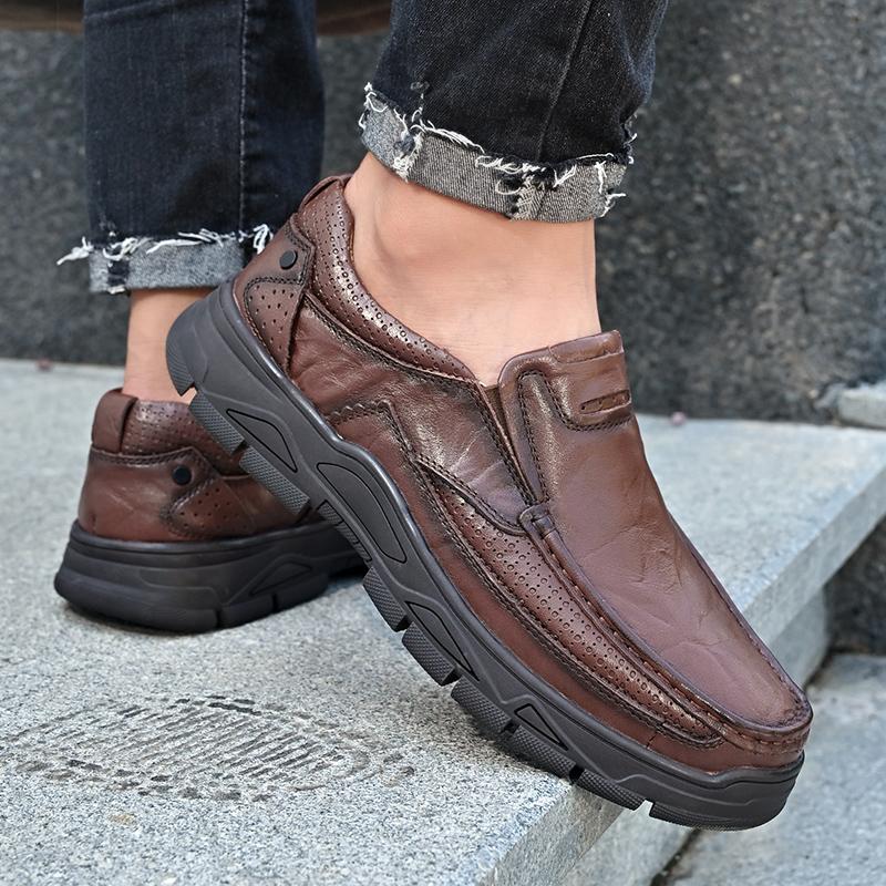 Men's Leather Shoes Slip On Casual Shoes