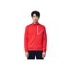 Anta Solid Color Letter Print Casual Knit Sports Jacket Men Outerwear Red 152317702-2