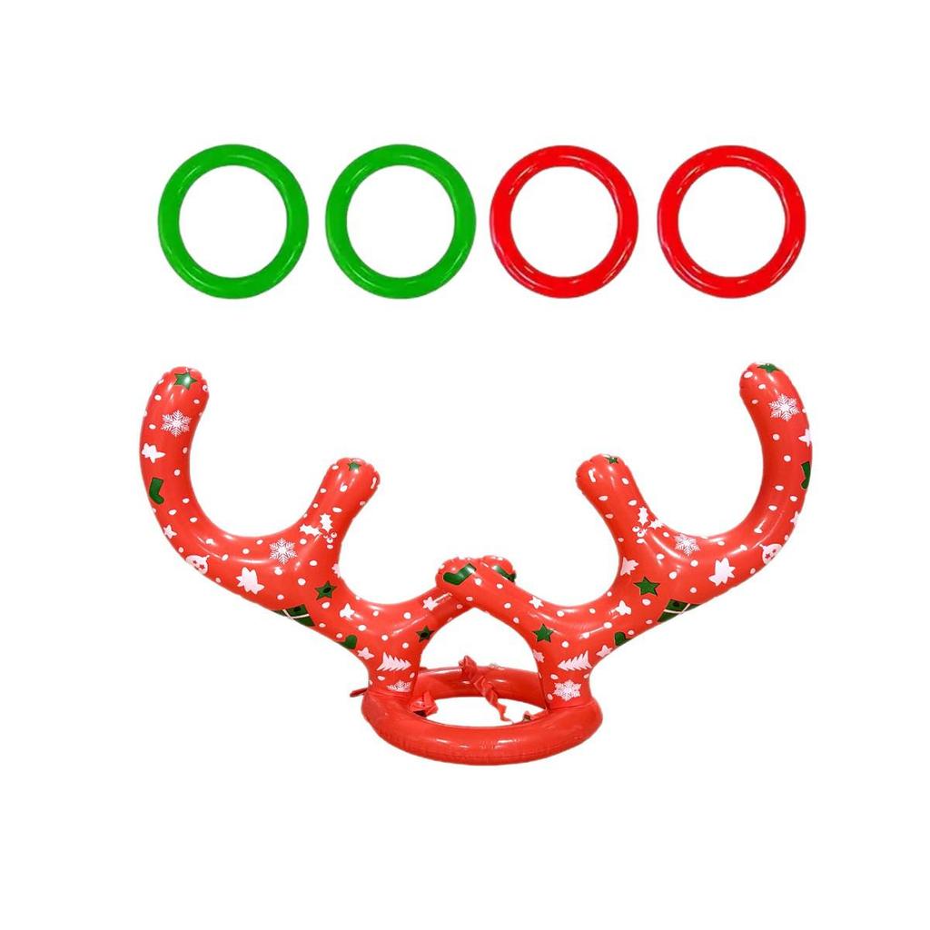Inflatable Antler Ring Toss Game for Kids & Parents – Thickened PVC